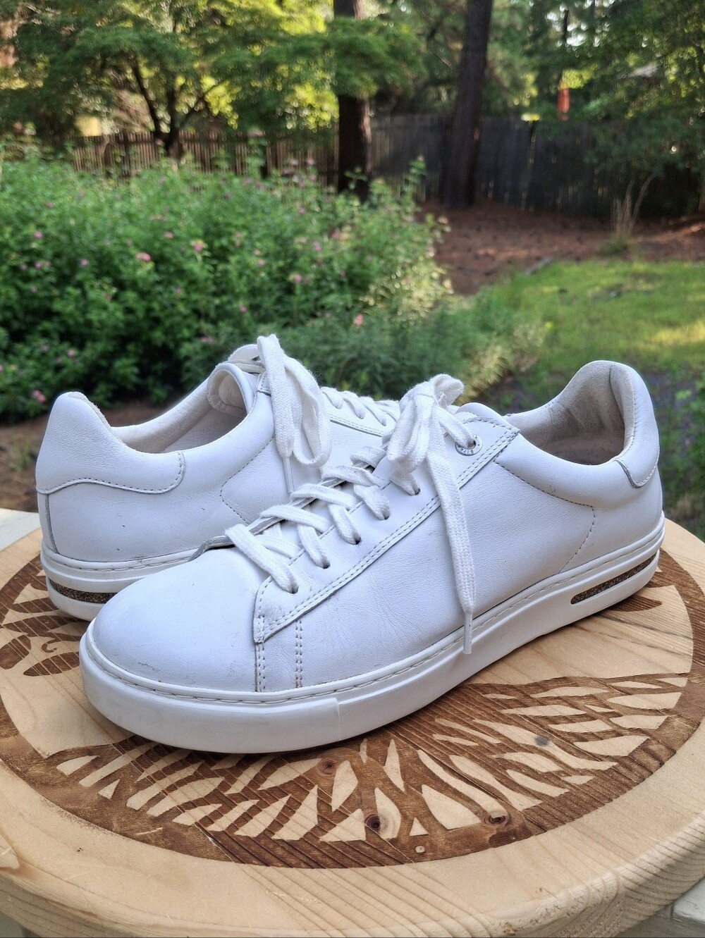 Birkenstock Women's Bend Low White Leather Minimalist Sneakers Sz 38/7.5 - Picture 10 of 10